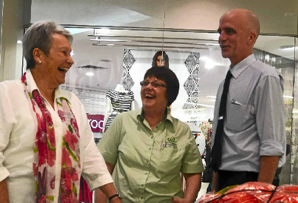Warwick’s Trish Higgins (left) was the winner of the latest Woolworths raffle in aid of the Royal Children’s Hospital. Warwick’s Trish Higgins (left) was the winner of the latest Woolworths raffle in aid of the Royal Children’s Hospital.